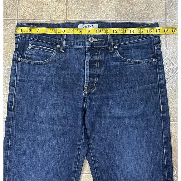 Naked & Famous Jeans Men’s Size 34x32 Blue Selvedge Denim Slim Straight - Picture 3 of 12